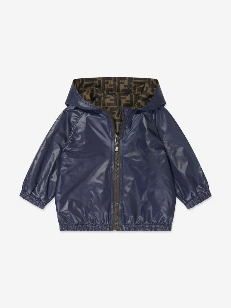 商品Fendi|Fendi Baby Boys Reversible FF K-Way Jacket in Blue,价格¥3391,第3张图片详细描述