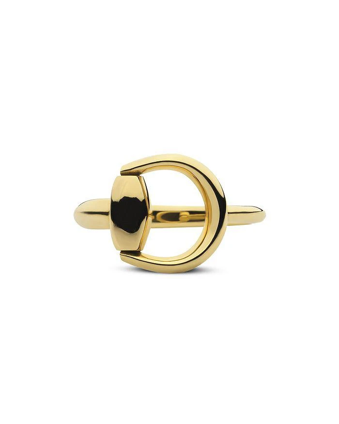 商品Gucci|18K Yellow Gold Horsebit Polished Statement Ring,价格¥17395,第1张图片详细描述