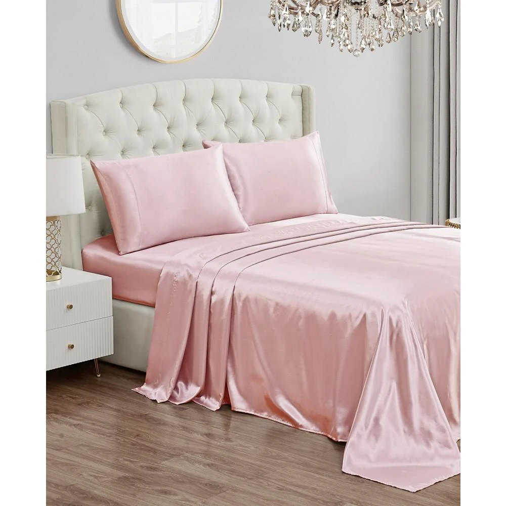 商品Juicy Couture|Satin 4 Piece Sheet Set, King,价格¥631,第1张图片