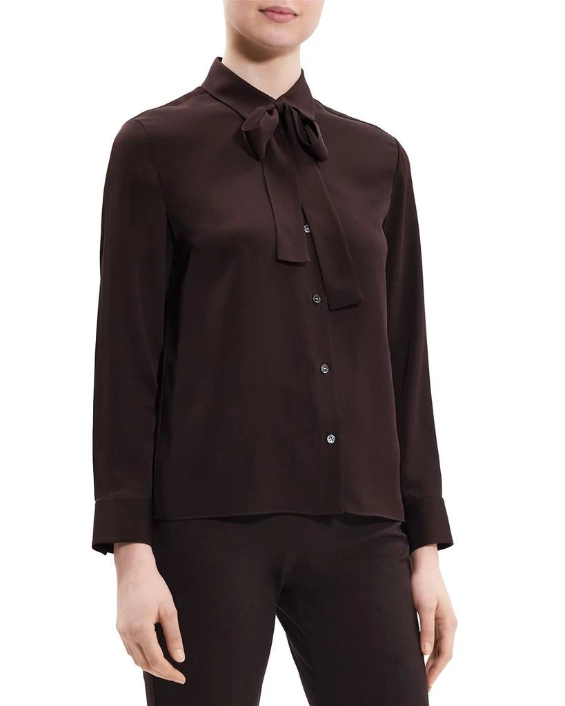 Theory Silk Tie Neck Blouse from Bloomingdale's