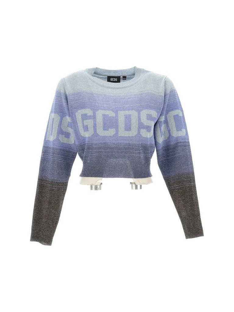 商品GCDS|GCDS Logo Intarsia-Knit Cropped Jumper,价格¥1572,第1张图片