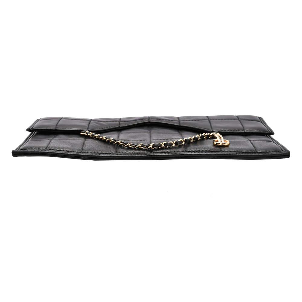 Chanel Box Quilted Leather Fold Down Envelope Clutch Bag商品第4张图片规格展示