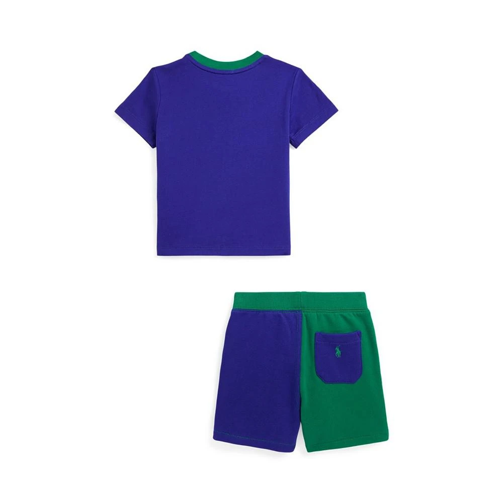 商品Ralph Lauren|Baby Boys T Shirt and Fleece Shorts, 2 Piece Set,价格¥182,第2张图片详细描述