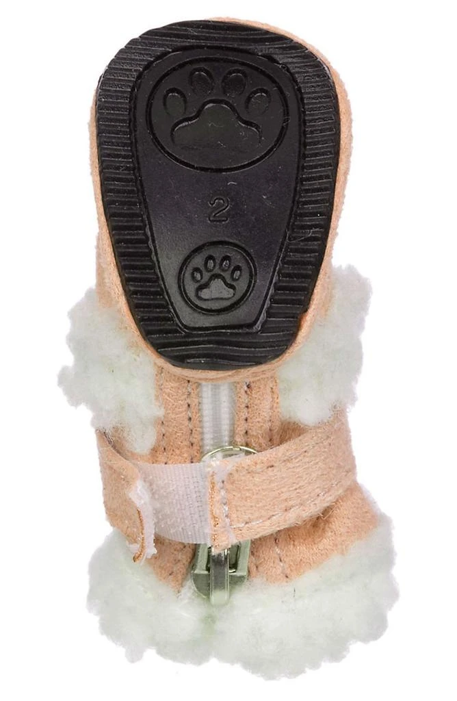 商品PET LIFE|Faux Shearling & Suede "DUGGZ" Dog Shoes,价格¥231,第2张图片详细描述