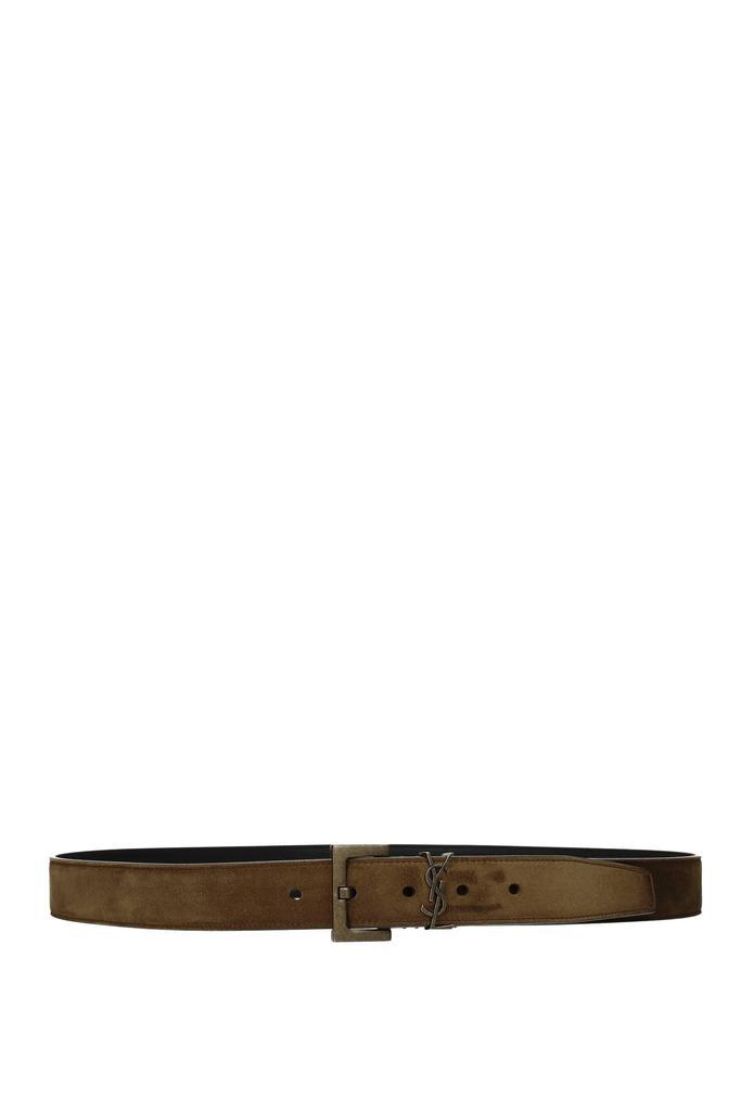 商品Yves Saint Laurent|Regular belts Suede Brown Cognac,价格¥1903,第1张图片