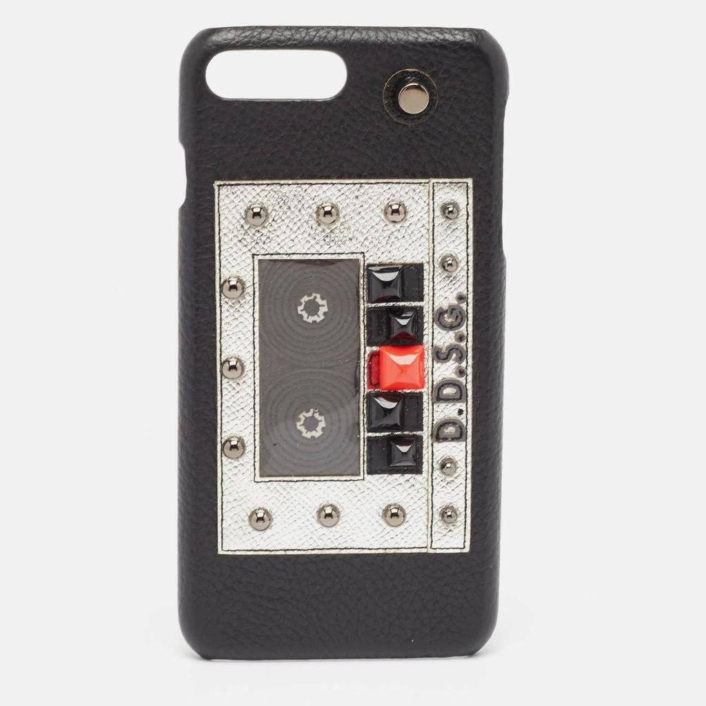 商品[二手商品] Dolce & Gabbana|Dolce & Gabbana Black Bottalato Radio iPhone 7 Plus Case,价格¥1574,第1张图片