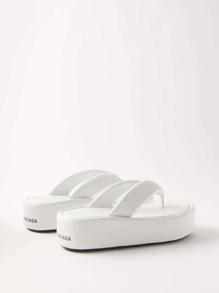 商品Balenciaga|Rise padded-leather flatform flip flops,价格¥2750,第4张图片详细描述