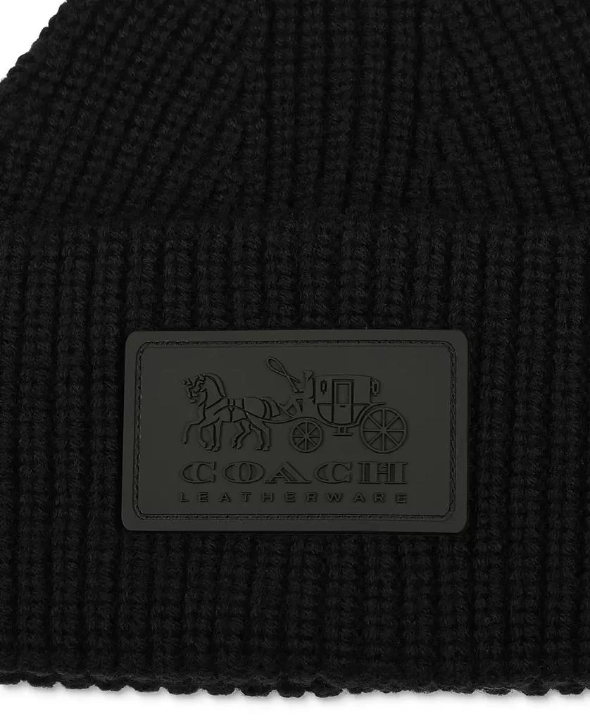 商品Rebecca Minkoff|Women's Classic Ribbed Tonal Patch Cuff Beanie,价格¥206,第3张图片详细描述