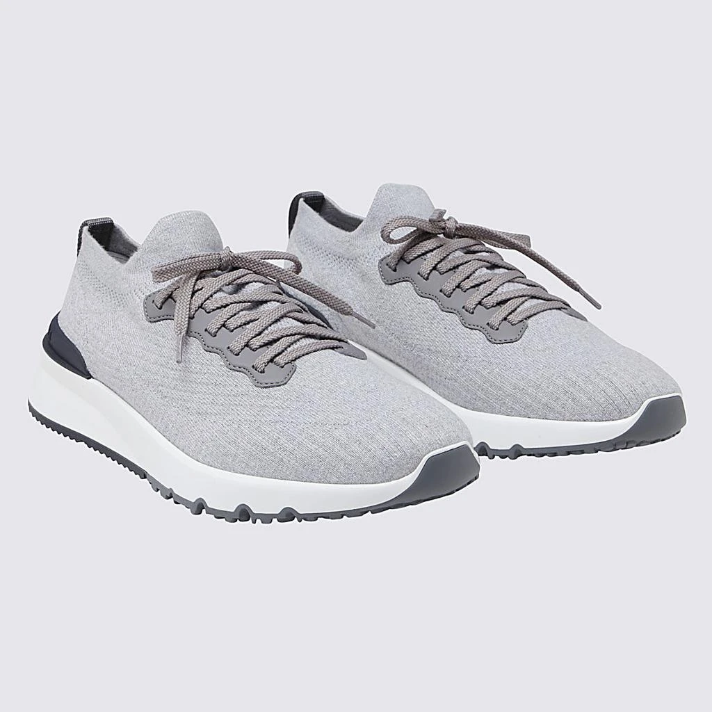 商品Brunello Cucinelli|GREY COTTON SNEAKERS,价格¥3754,第2张图片详细描述