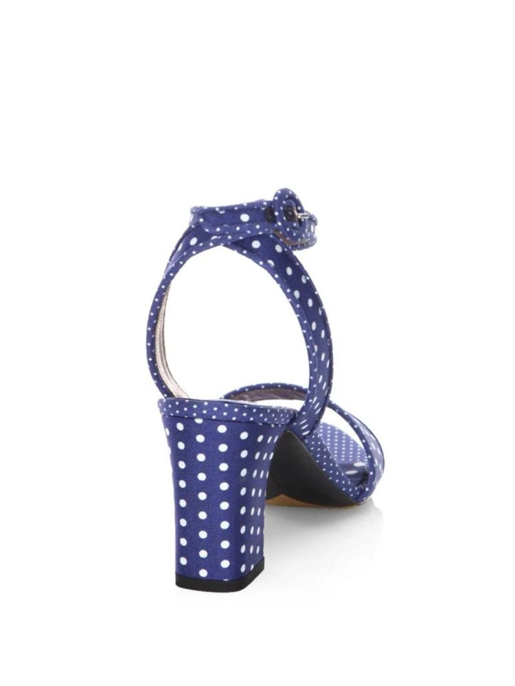 商品Tabitha Simmons|Tabitha Simmons - Leticia Polka Dot Block Heel Cotton Sandals,价格¥1071,第2张图片详细描述