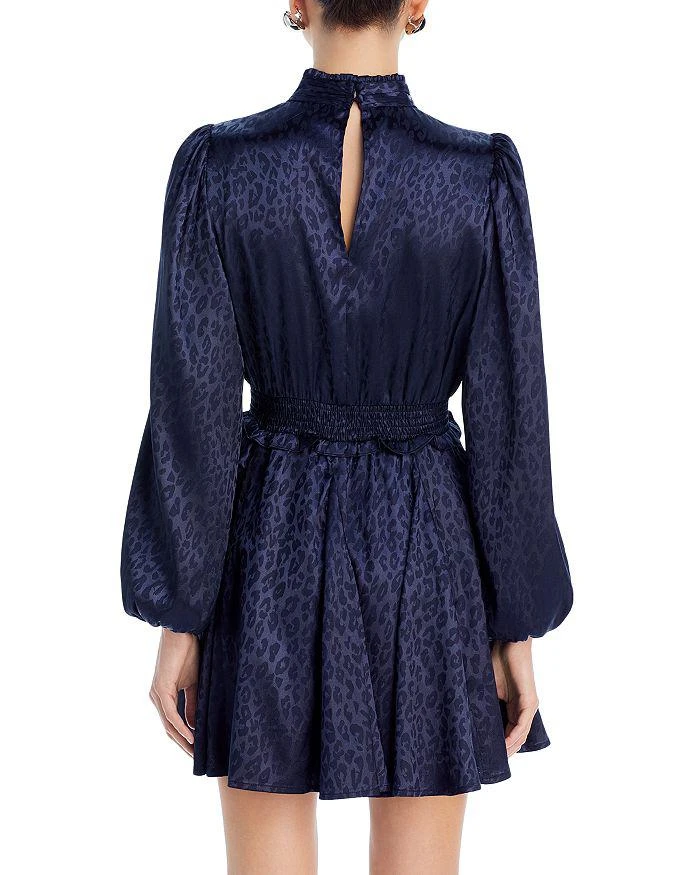 商品AQUA|Satin Jacquard Mock Neck Mini Dress - 100% Exclusive,价格¥739,第3张图片详细描述