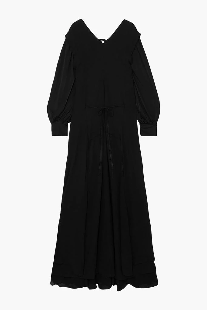 商品Chloé|Satin-jersey and draped chiffon maxi dress,价格¥8401,第1张图片