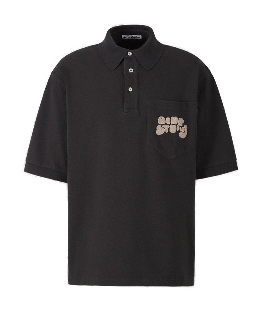 Acne Studios Bubble Logo Printed Polo Shirt商品第1张图片规格展示