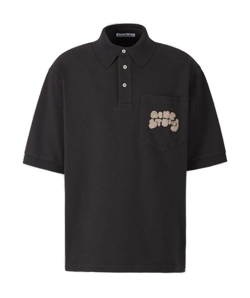 商品Acne Studios|Acne Studios Bubble Logo Printed Polo Shirt,价格¥1354,第1张图片