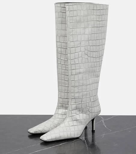 商品Acne Studios|鳄鱼纹皮革及膝靴,价格¥6479,第5张图片详细描述