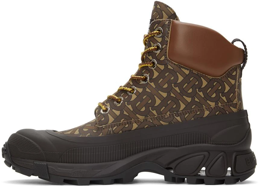 商品Burberry|Leather Contrast Sole Monogram Print Lace-Up Boots,价格¥7171,第3张图片详细描述