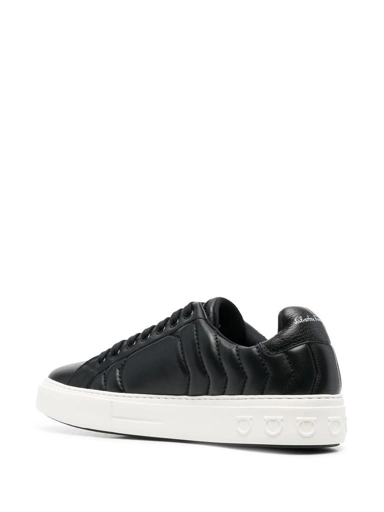 商品Salvatore Ferragamo|Salvatore Ferragamo Men's  Black Leather Sneakers,价格¥5147,第3张图片详细描述