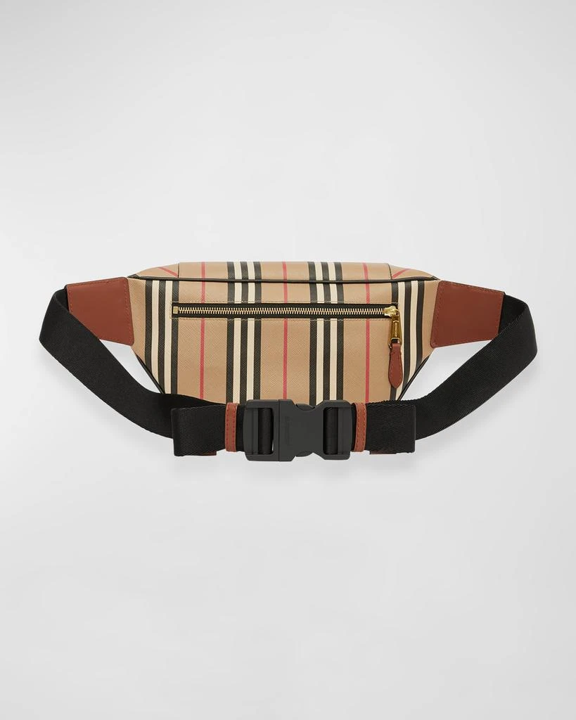 商品Burberry|Sonny Icon Stripe E-Canvas Belt Bag,价格¥5265,第3张图片详细描述