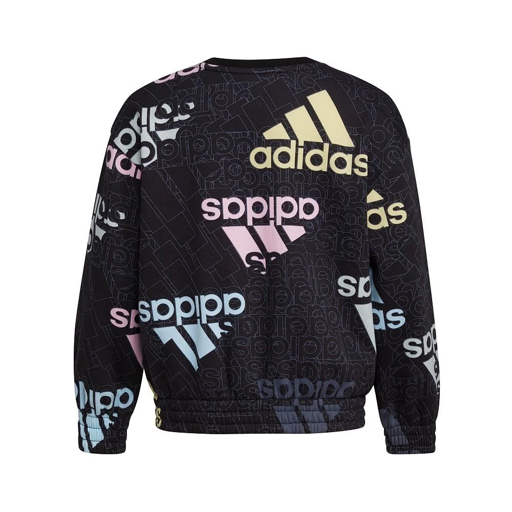 商品Adidas|Big Girls All-Over Print Crew Pullover Sweatshirt,价格¥253,第2张图片详细描述