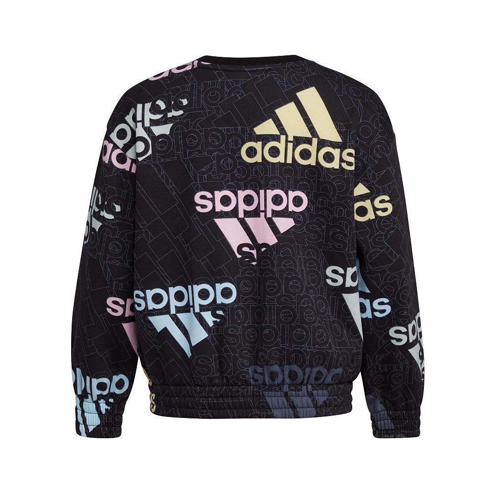 商品Adidas|Big Girls All-Over Print Crew Pullover Sweatshirt,价格¥200,第4张图片详细描述
