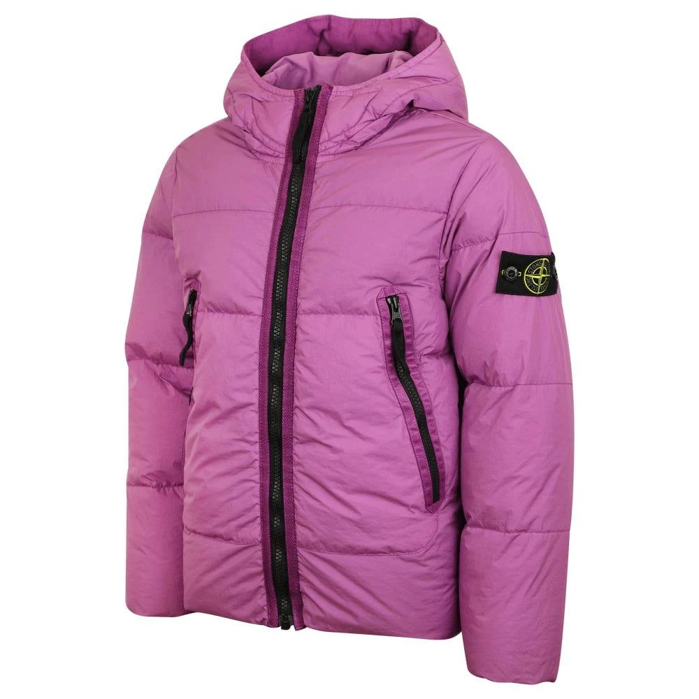 商品Stone Island Junior|Purple Real Down Jacket,价格¥2899,第3张图片详细描述