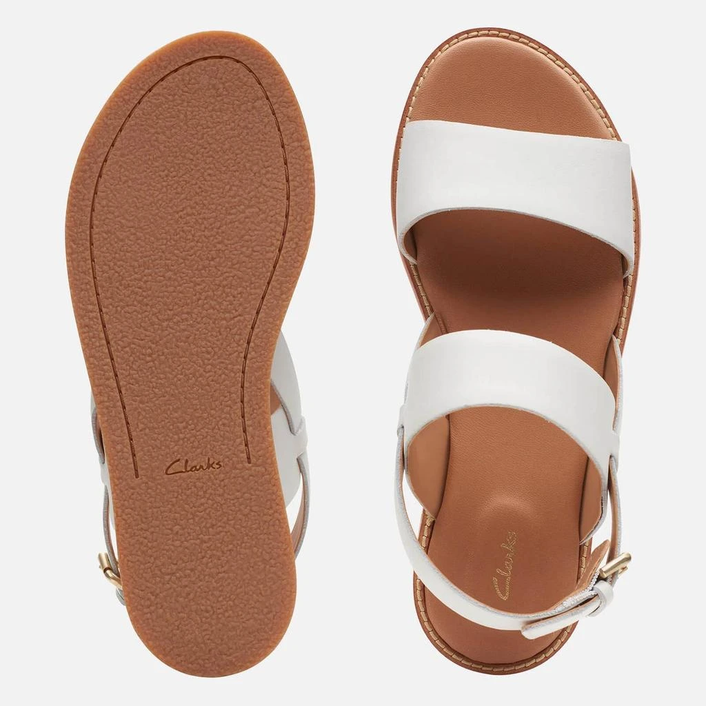 商品Clarks|Clarks Women's Karsea Strap Leather Sandals - White,价格¥290,第4张图片详细描述