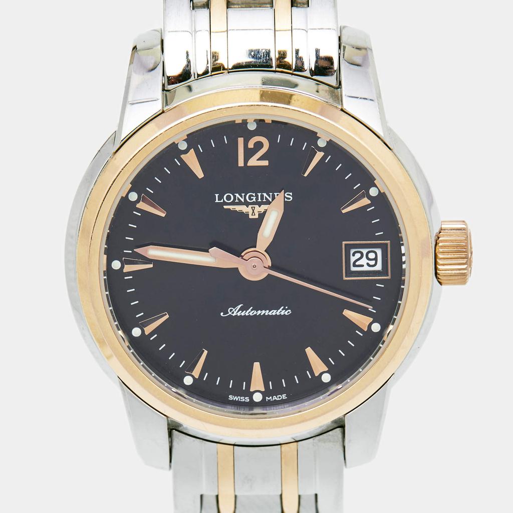 Longines Black 18k Rose Gold Stainless Steel Saint Imier L2.263.5.52.7 Women's Wristwatch 26 mm商品第3张图片规格展示