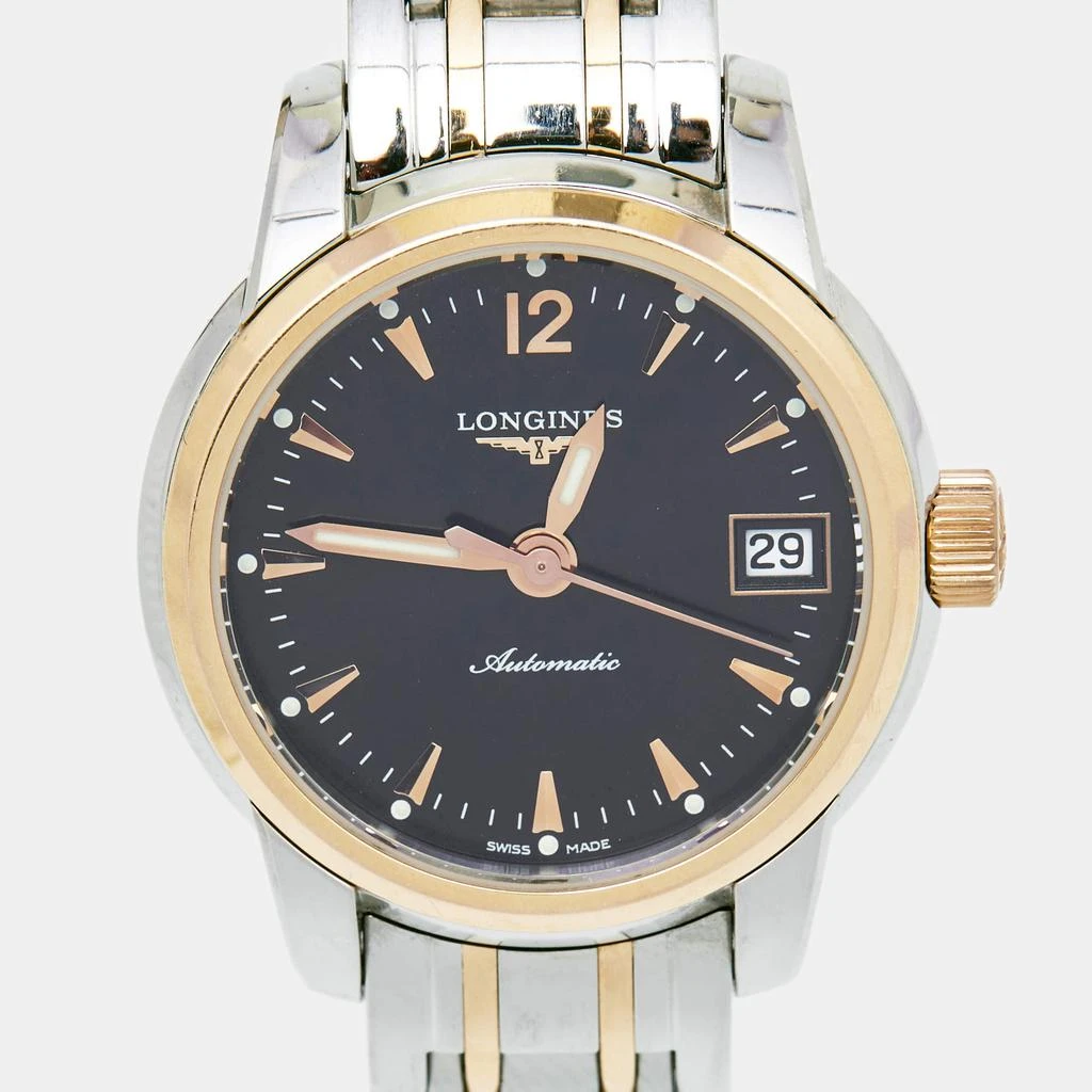 商品[二手商品] Longines|Longines Black 18k Rose Gold Stainless Steel Saint Imier L2.263.5.52.7 Women's Wristwatch 26 mm,价格¥6238,第3张图片详细描述