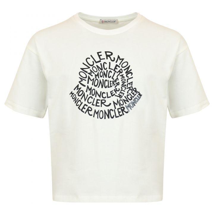 商品Moncler|Logo Print White T Shirt,价格¥834-¥1001,第1张图片