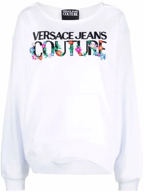 商品Versace|VERSACE JEANS COUTURE 白色女士卫衣/帽衫 72HAIT12-CF01T-003,价格¥1395,第1张图片