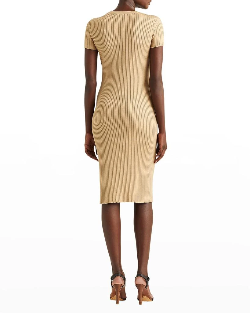 商品Ralph Lauren|Rib-Knit Bodycon Wool-Silk Day Dress,价格¥2892,第3张图片详细描述