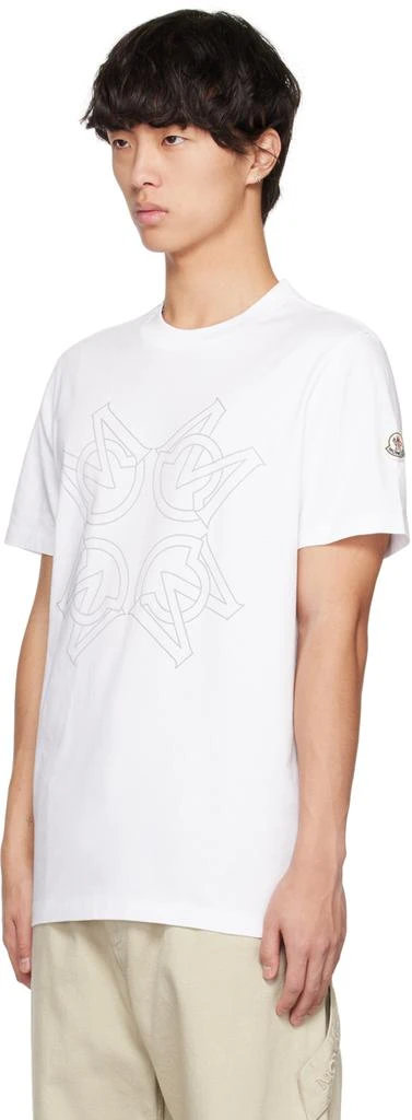 商品Moncler|White Monogram T-Shirt,价格¥3347,第4张图片详细描述