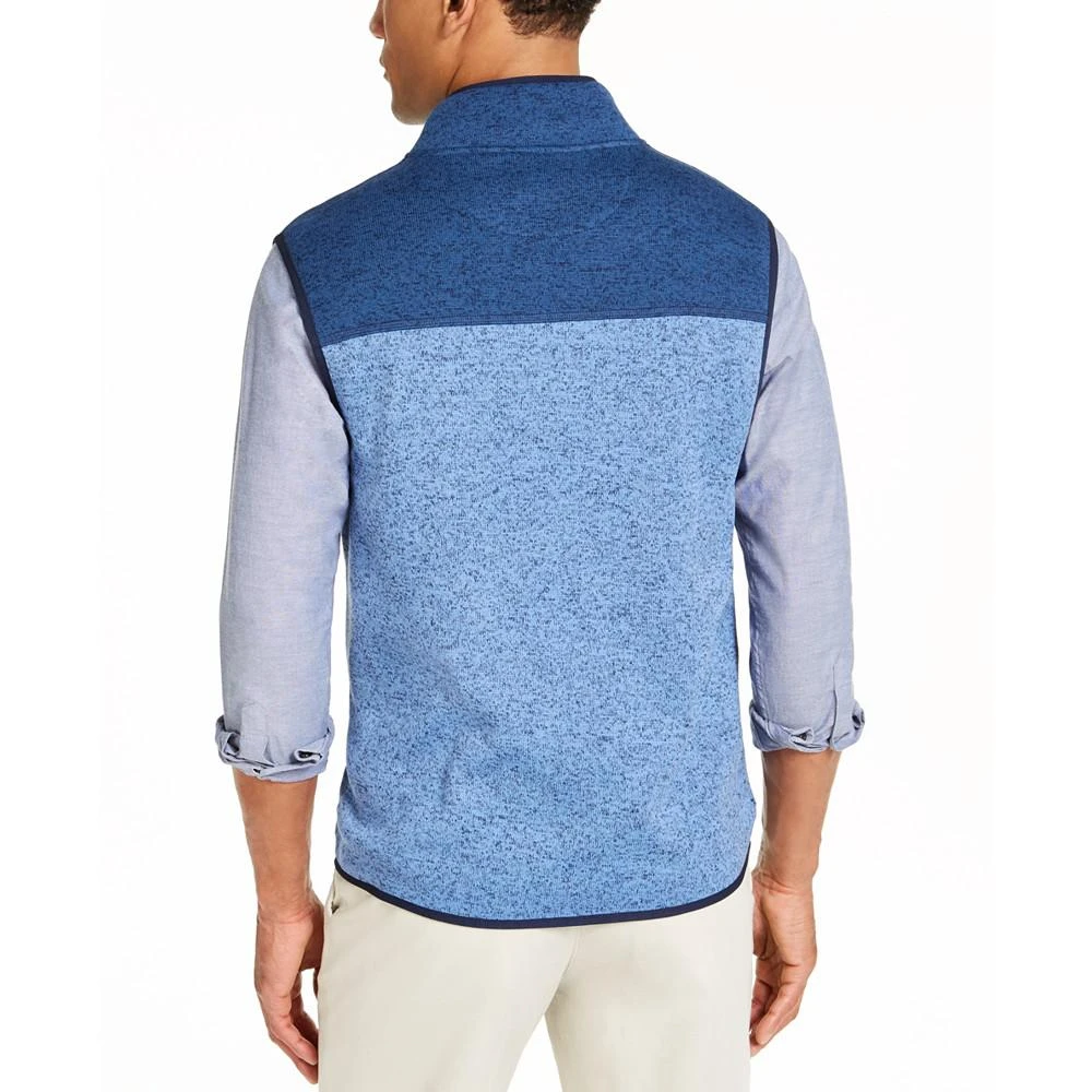 商品Club Room|Men's Colorblock Fleece Sweater Vest, Created for Macy's,价格¥163,第2张图片详细描述