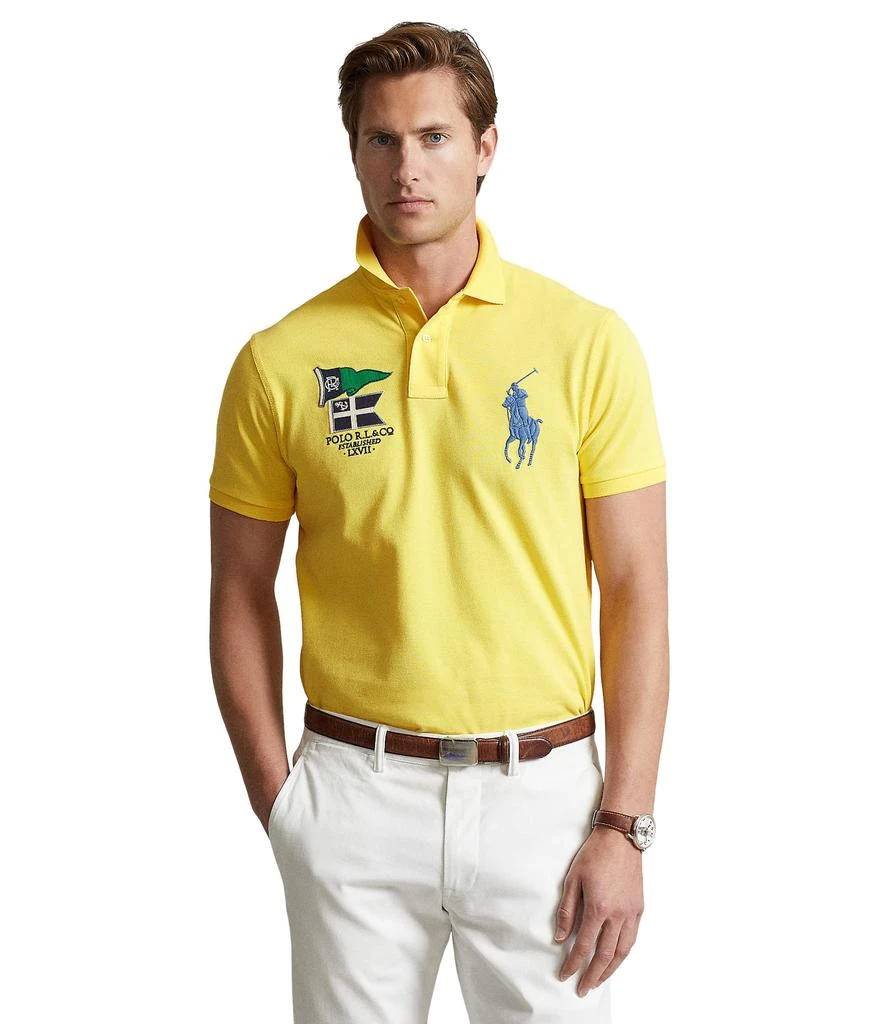 商品Ralph Lauren|Custom Slim Fit Big Pony Mesh Polo Shirt,价格¥358,第1张图片