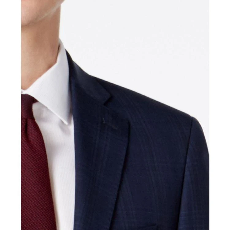 商品Calvin Klein|X-Fit Men's Dark Blue Plaid Slim Fit Suit,价格¥1465,第5张图片详细描述