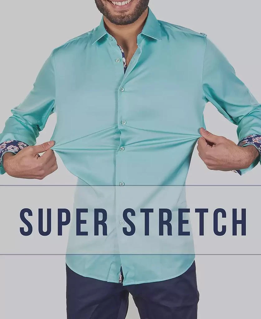 商品Suslo Couture|Men's Solid Slim Fit Wrinkle Free Stretch Dress Shirt,价格¥240,第2张图片详细描述