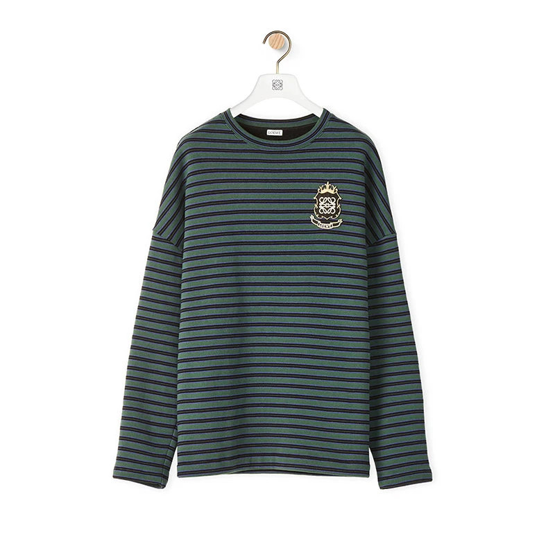 商品Loewe|【预售3-7天】LOEWE/罗意威 22年春夏新款 男士多色拼接纯棉条纹徽标卫衣H800Y22X15-9990,价格¥5495,第4张图片详细描述
