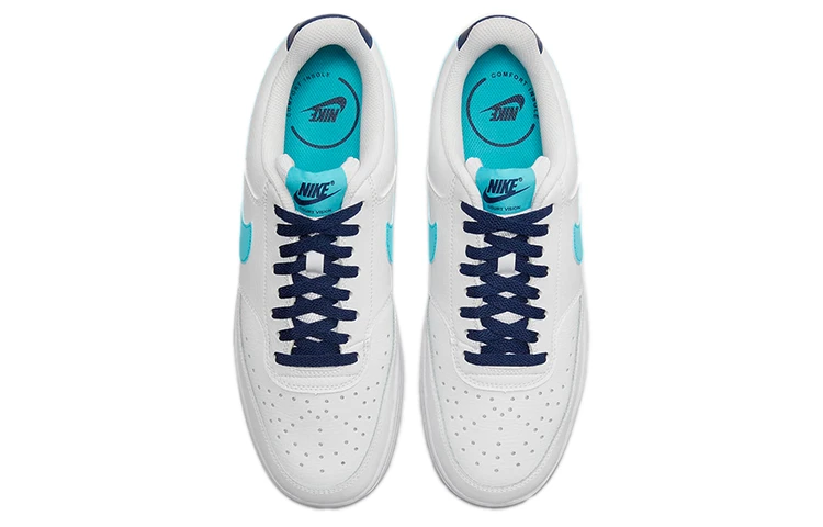 商品[国内直发] NIKE|Court Vision系列 Low 皮革 休闲 防滑耐磨轻便 低帮 板鞋 男款 白蓝色,价格¥628,第5张图片详细描述