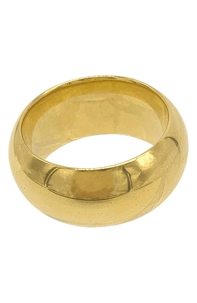 商品ADORNIA|14K Yellow Gold Vermeil 10mm Domed Cigar Band Ring,价格¥151,第1张图片