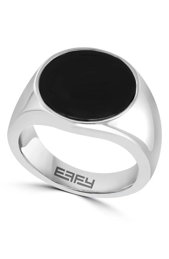 商品Effy|Sterling Silver Onyx Signet Ring - Size 10,价格¥847,第1张图片