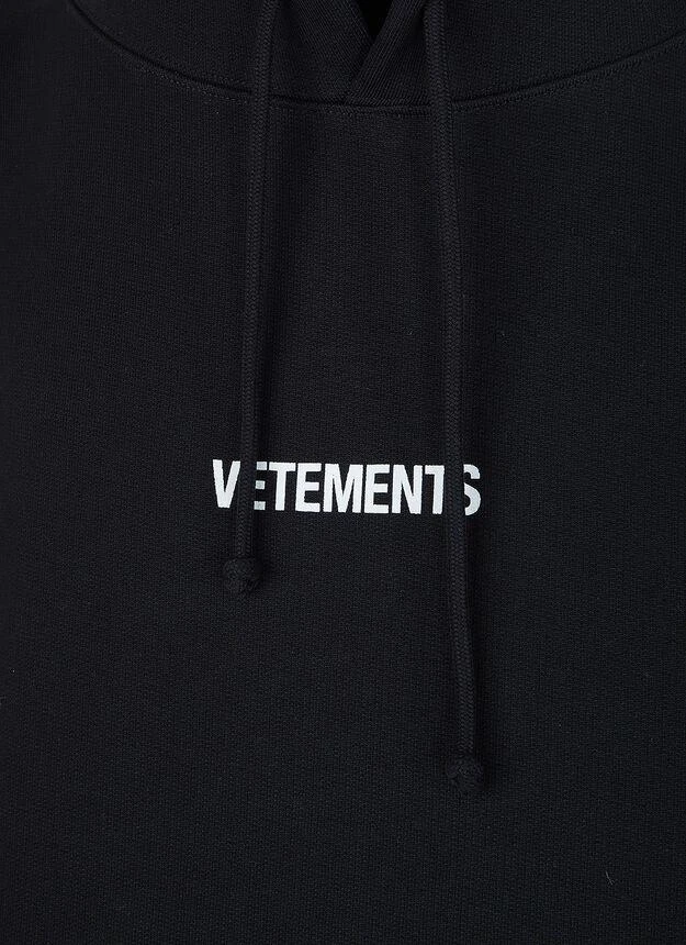 Logo Label Hooded Sweatshirt in Black 商品