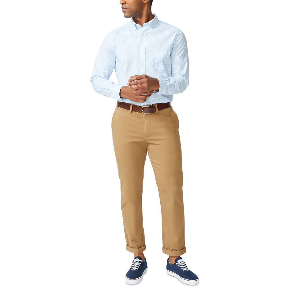 Men's Classic-Fit Long-Sleeve Stretch Stripe Poplin Shirt商品第4张图片规格展示