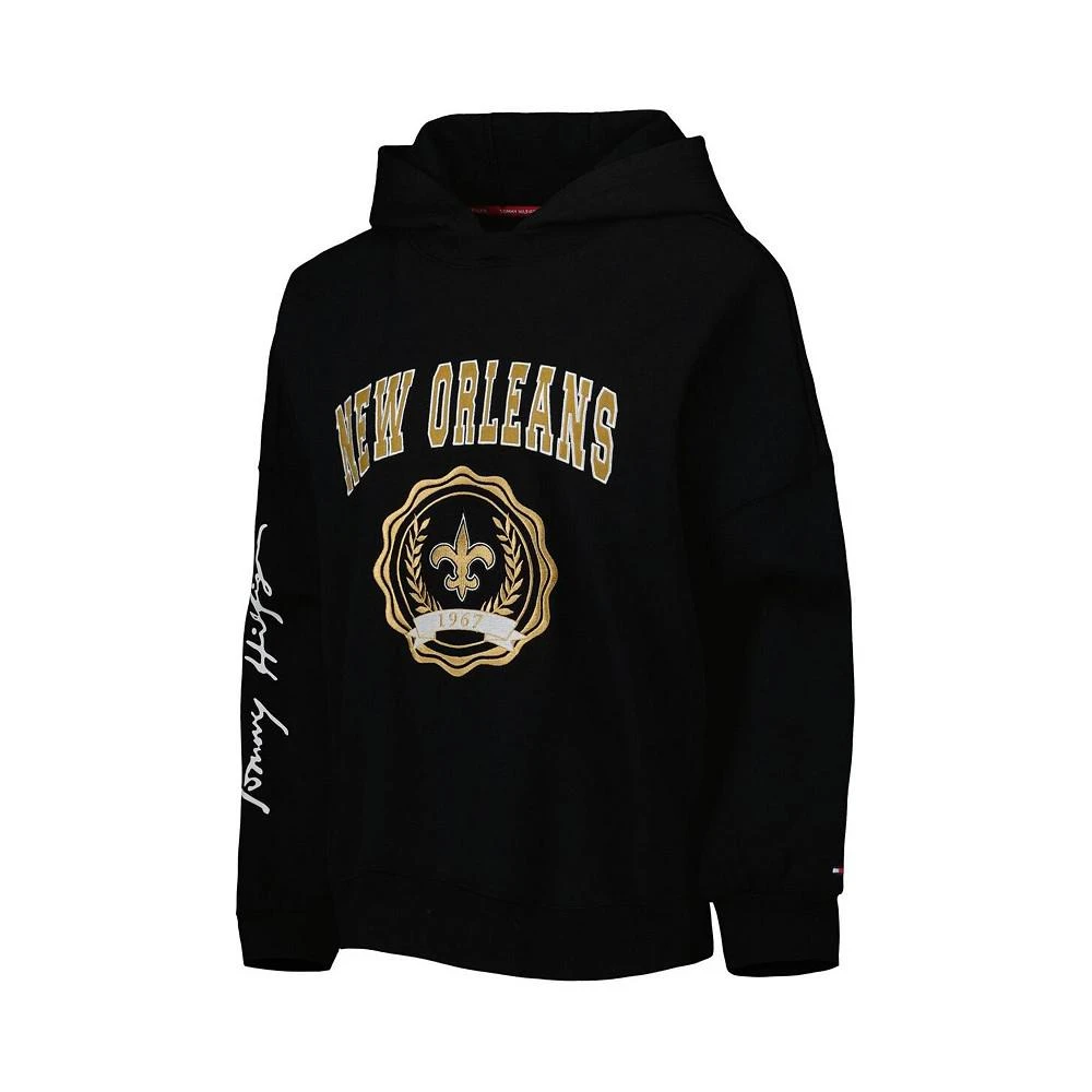商品Tommy Hilfiger|Women's Black New Orleans Saints Becca Drop Shoulder Pullover Hoodie,价格¥505,第2张图片详细描述