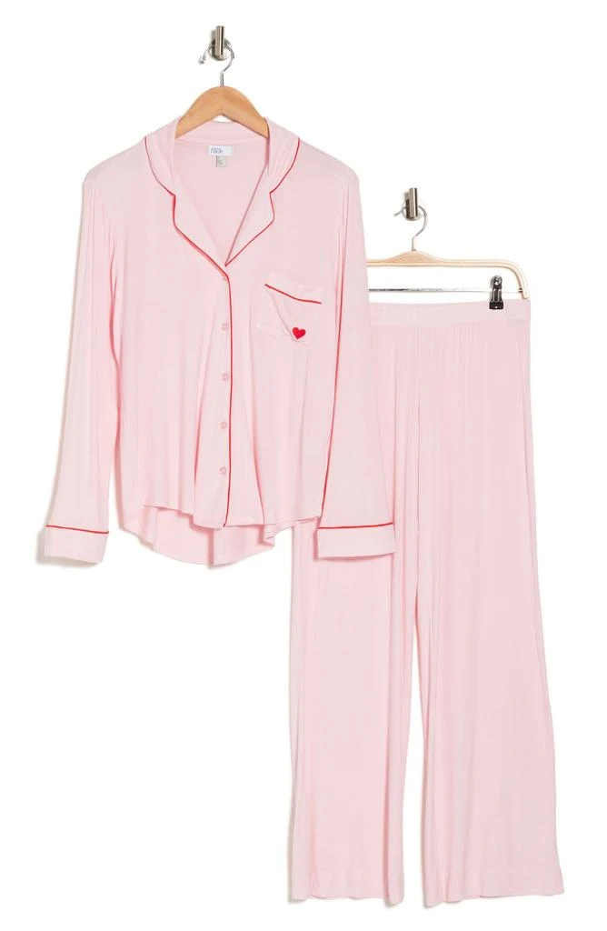 商品Nordstrom|Tranquility Long Sleeve Shirt & Pants Two-Piece Pajama Set,价格¥286,第3张图片详细描述