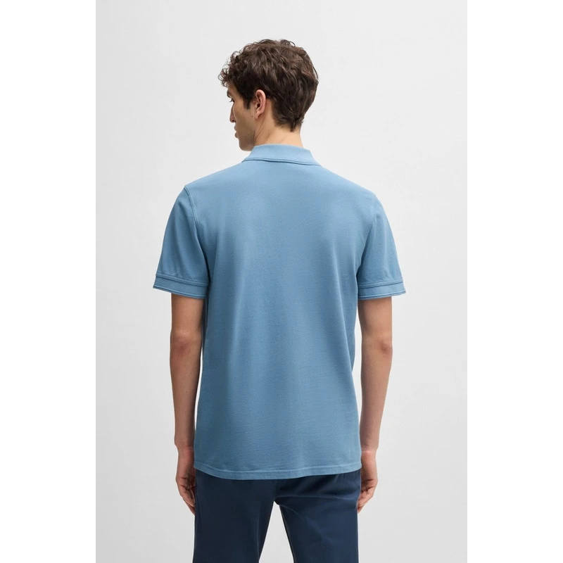 HUGO BOSS雨果BOSS ORANGE印有徽标的棉质珠地网眼Polo衫 商品