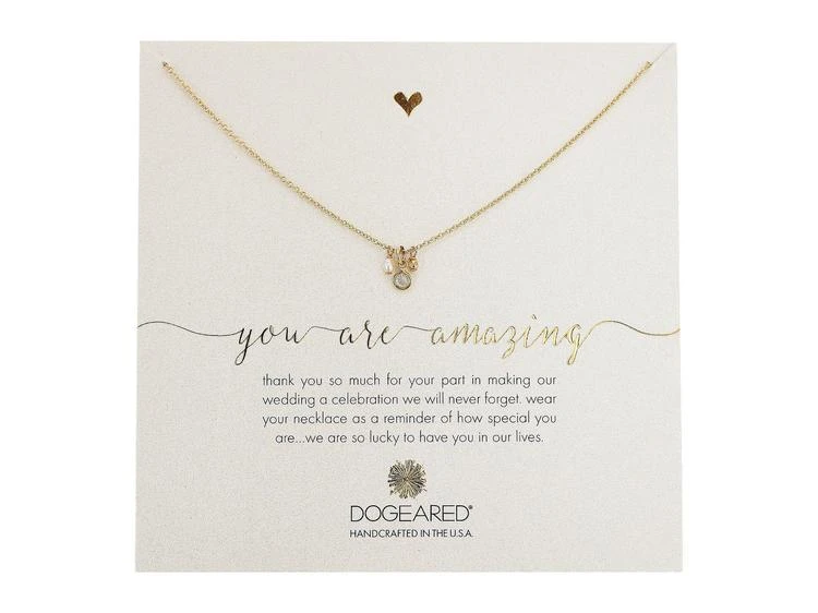 商品Dogeared|You Are Amazing, Pearl, Crystal Bezel and Bead Cluster Necklace,价格¥188,第1张图片
