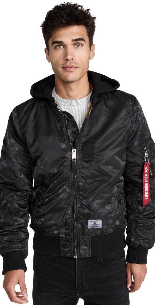 Alpha Industries Ma-1 Hooded Battlewash Flight Jacket商品第1张图片规格展示