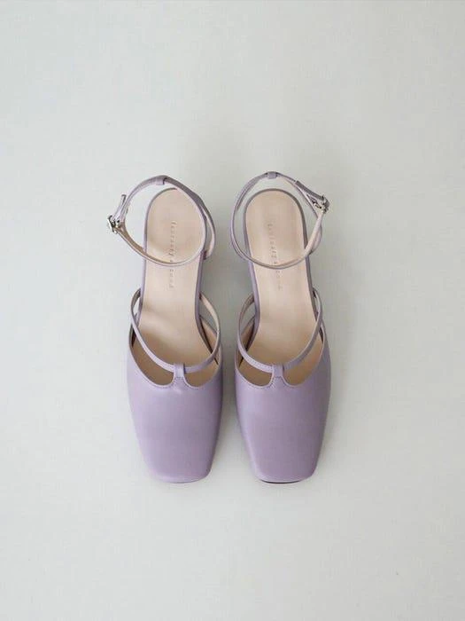 商品FEBRUARY SECOND|T Strap Wedges Slingback Lilac,价格¥1814,第2张图片详细描述