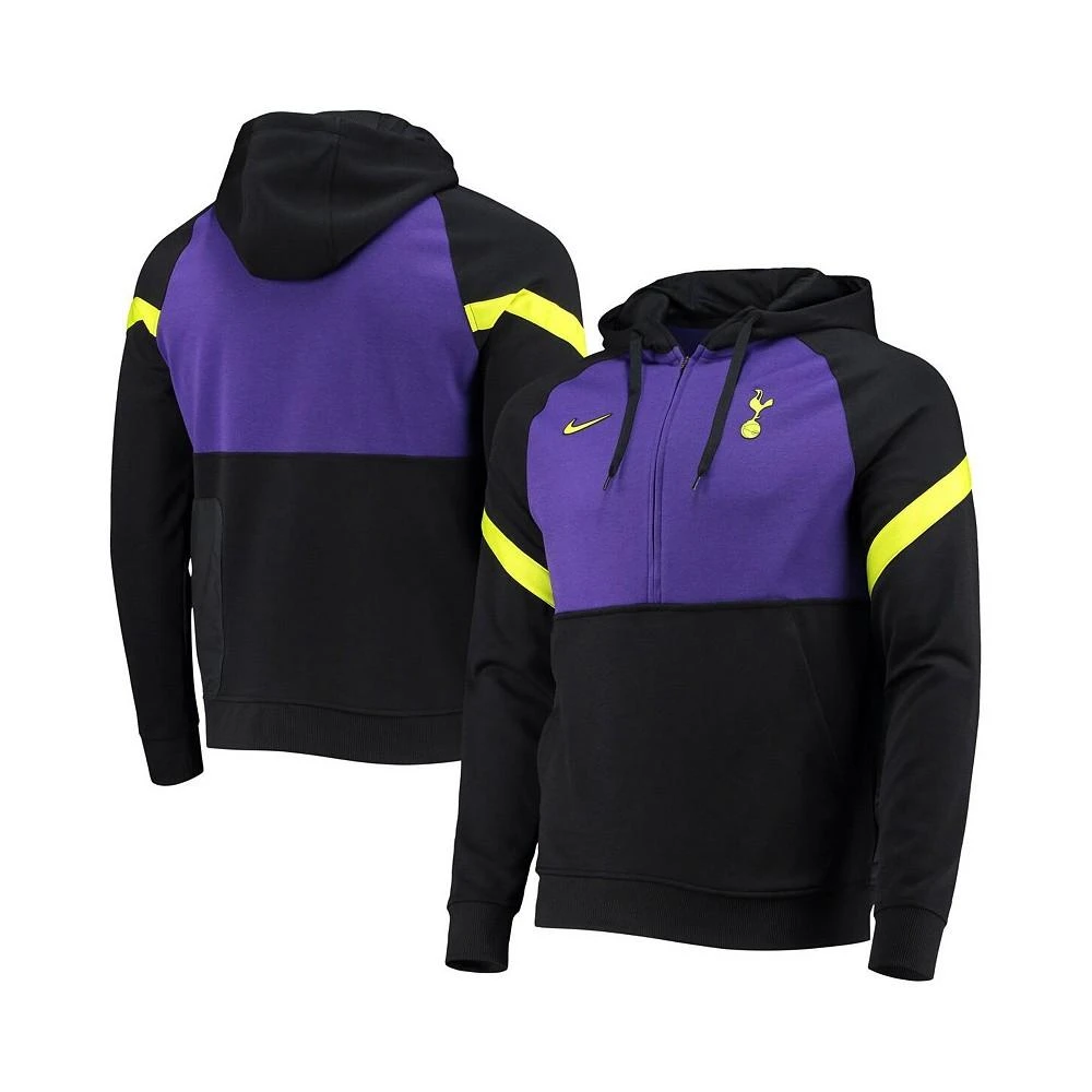 商品NIKE|Men's Purple, Black Tottenham Hotspur Travel Fleece Half-Zip Hoodie,价格¥778,第1张图片