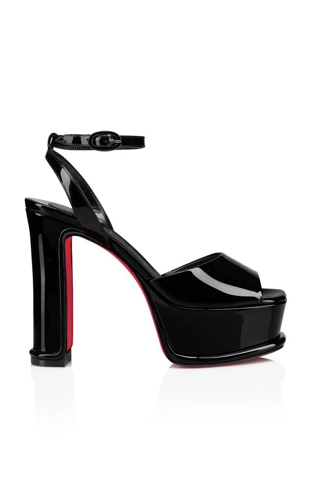 商品Christian Louboutin|Christian Louboutin - Amali Alta 130mm Patent Leather Platform Sandals - Black - IT 39 - Moda Operandi,价格¥10146,第1张图片